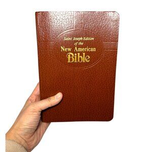 Vintage 1992 Saint Joseph Edition of the New American Bible Brown Soft Cover